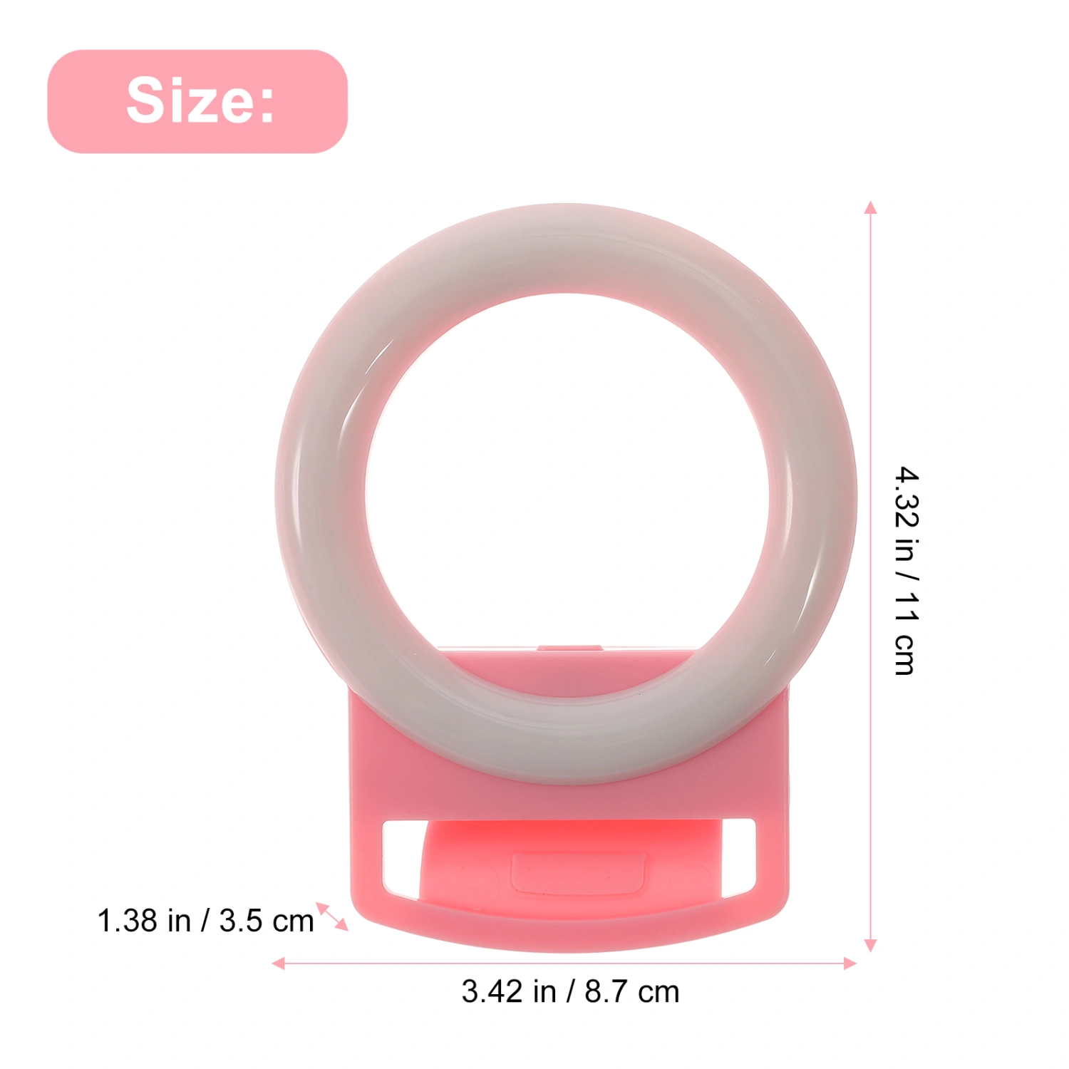 Selfie Ring Light Adjustable Brightness Level Phone Ring Light Clip on Ring Light