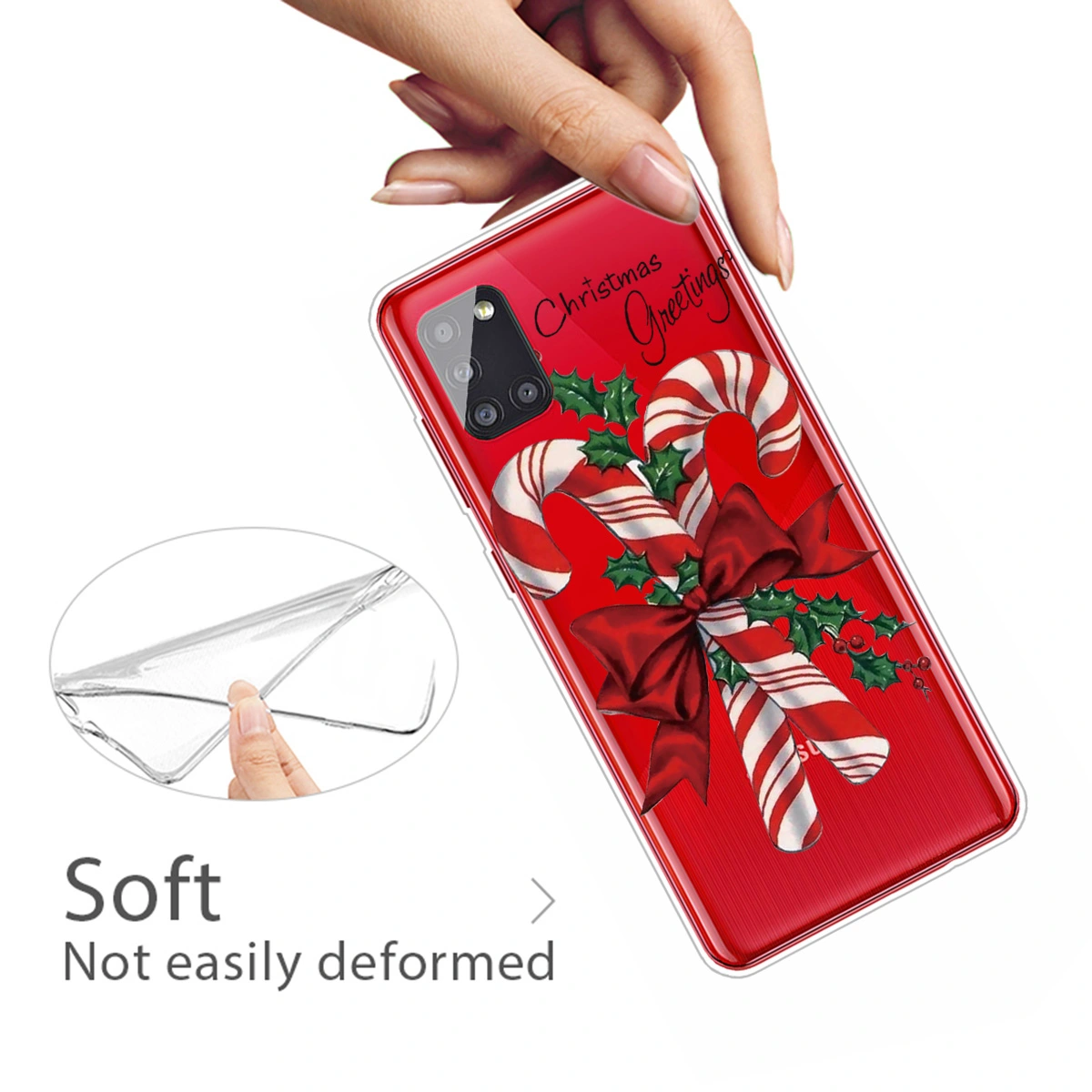 Phone Case Christmas Themed Phone Shell Compatible for Galaxy A51 5G