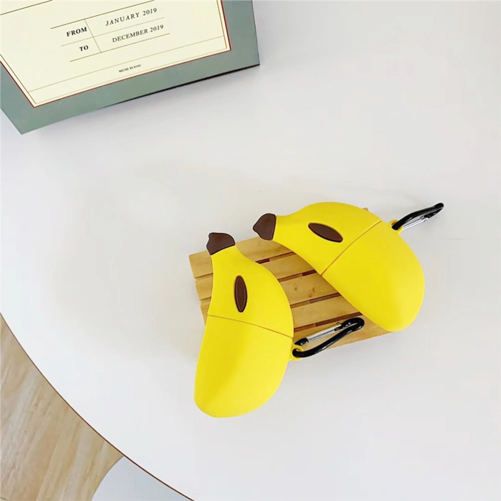 Banana Wireless Earphone Protective 3D Cover Creative Silicone Case Compatible for AirPods 2