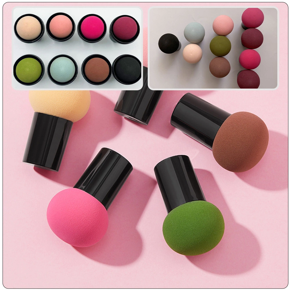 10 Sets Handle Cosmetics Puffs Women Cosmetics Tools Makeup Mushroom Pads