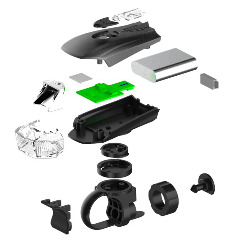 USB Rechargeable Smart LED Headlight Road Cycling Safety Front Flashlight (Black)