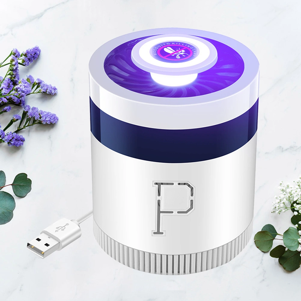 1PC 5V LED Mosquito Killer Lamp Portable Photocatalyst Mosquito Lamp Household Mosquito Dispeller USB Charging Mosquito Lamp for Home Offie Banquet (Blue Series)