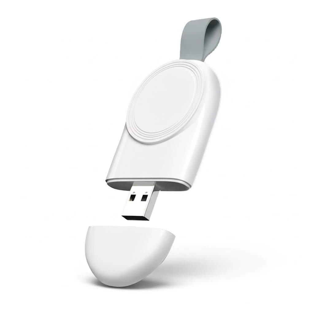 USB Magnetic Power Charger Watch Charger Fast Portable Professional Durable Compatible With Apple Watch (White)