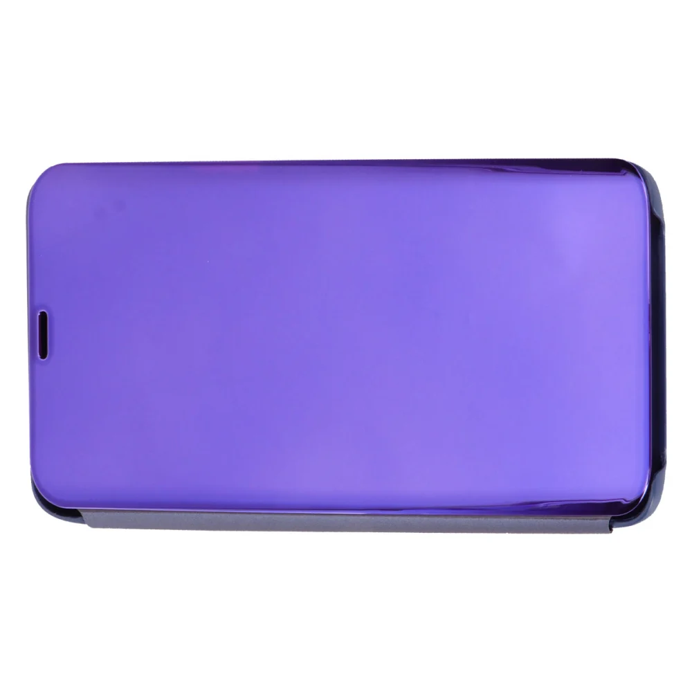 Luxury Phone Case Smart Sleep Wake UP Cover Phone Cover Stand Holder Mirror Case for Galaxy S9 Plus (Purple)