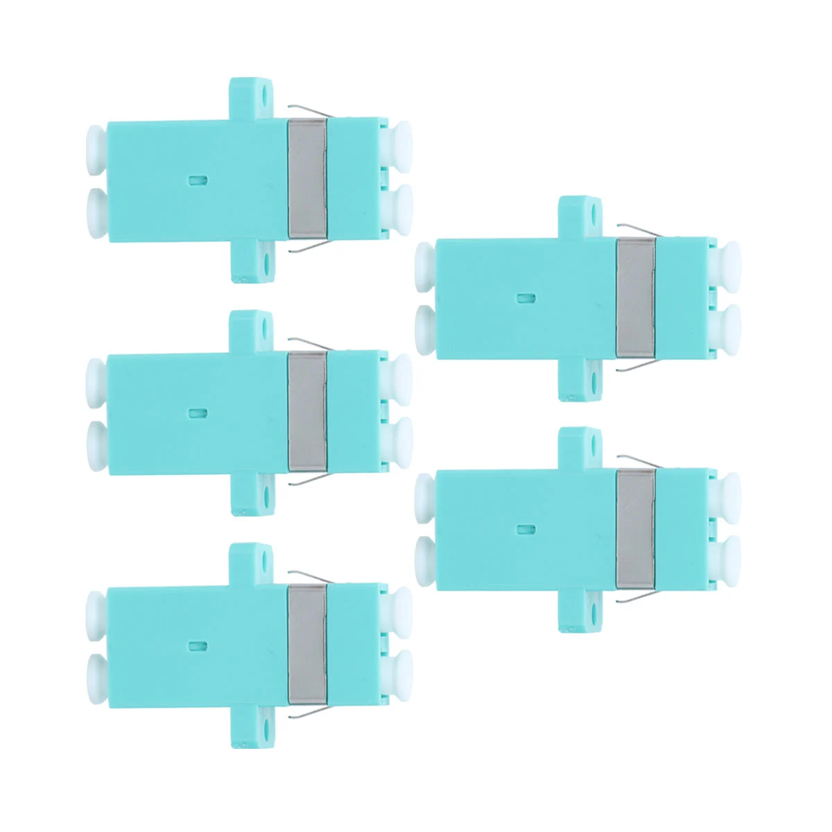 5 PCS LC female to LC female Fiber Coupler LC-LC Duplex Converter Optic Fiber Adapter/ Adaptor Connector for OM3/OM4 (Light Green)