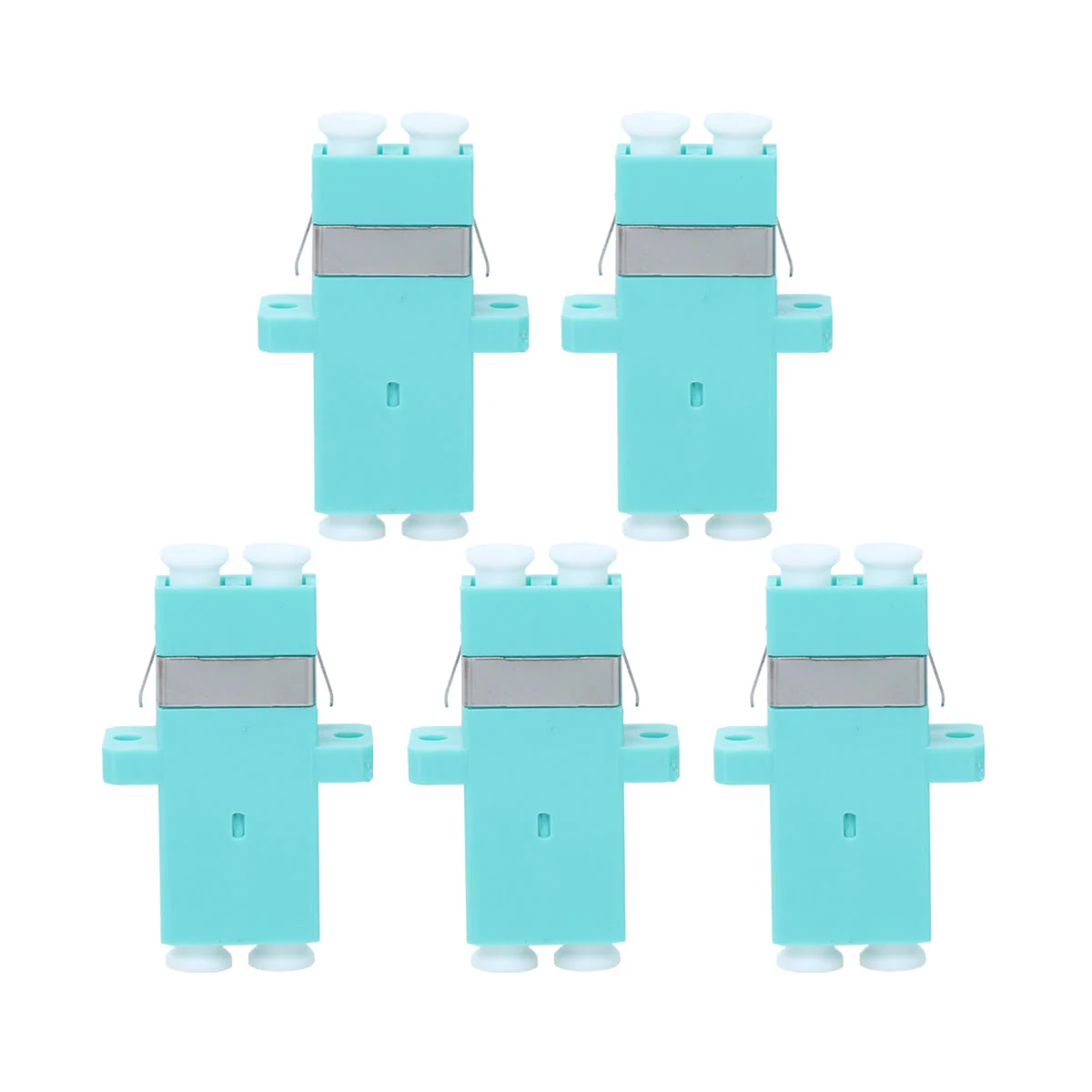 5 PCS LC female to LC female Fiber Coupler LC-LC Duplex Converter Optic Fiber Adapter/ Adaptor Connector for OM3/OM4 (Light Green)