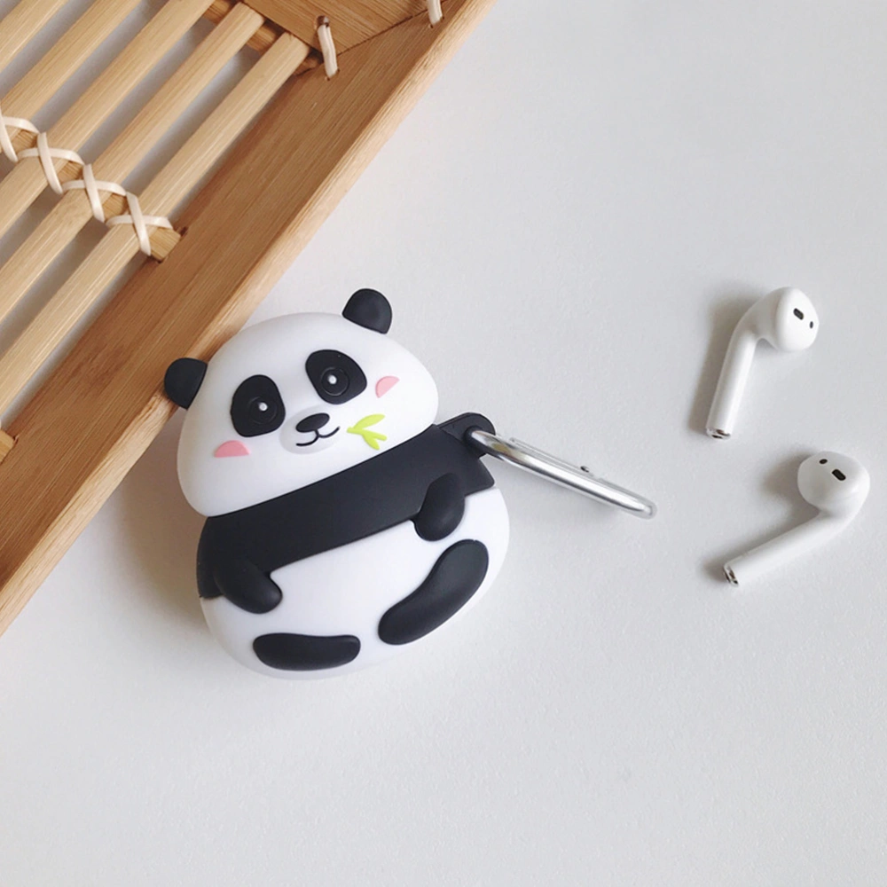 1 Pc Lovely Panda Shape Silicone Wireless Earphone Case Compatible for AirPods Gen 1/2 (Assorted Color)