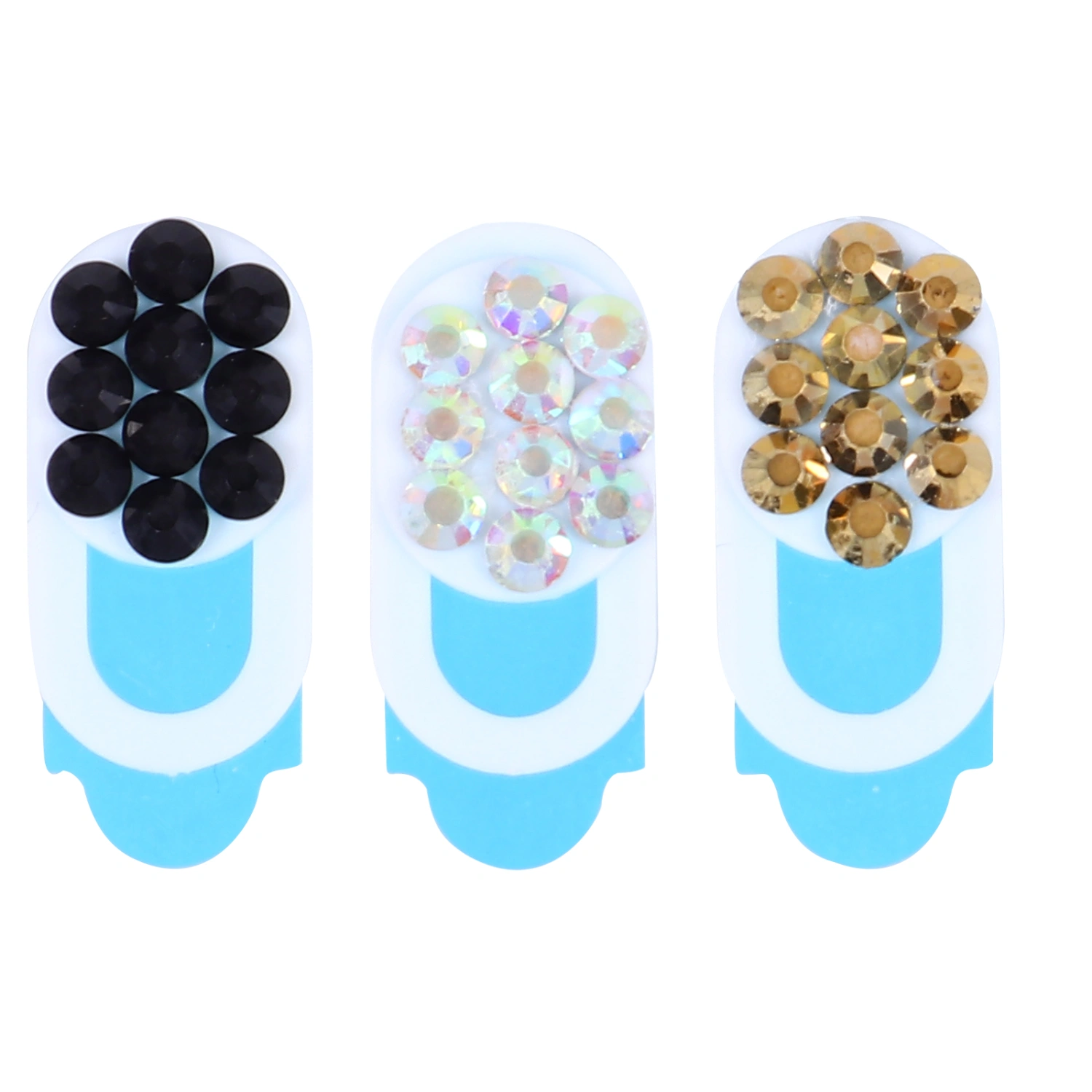3Pcs Adhesive Laptop Computer Phone Camera Cover Slide Blocker with Rhinestone