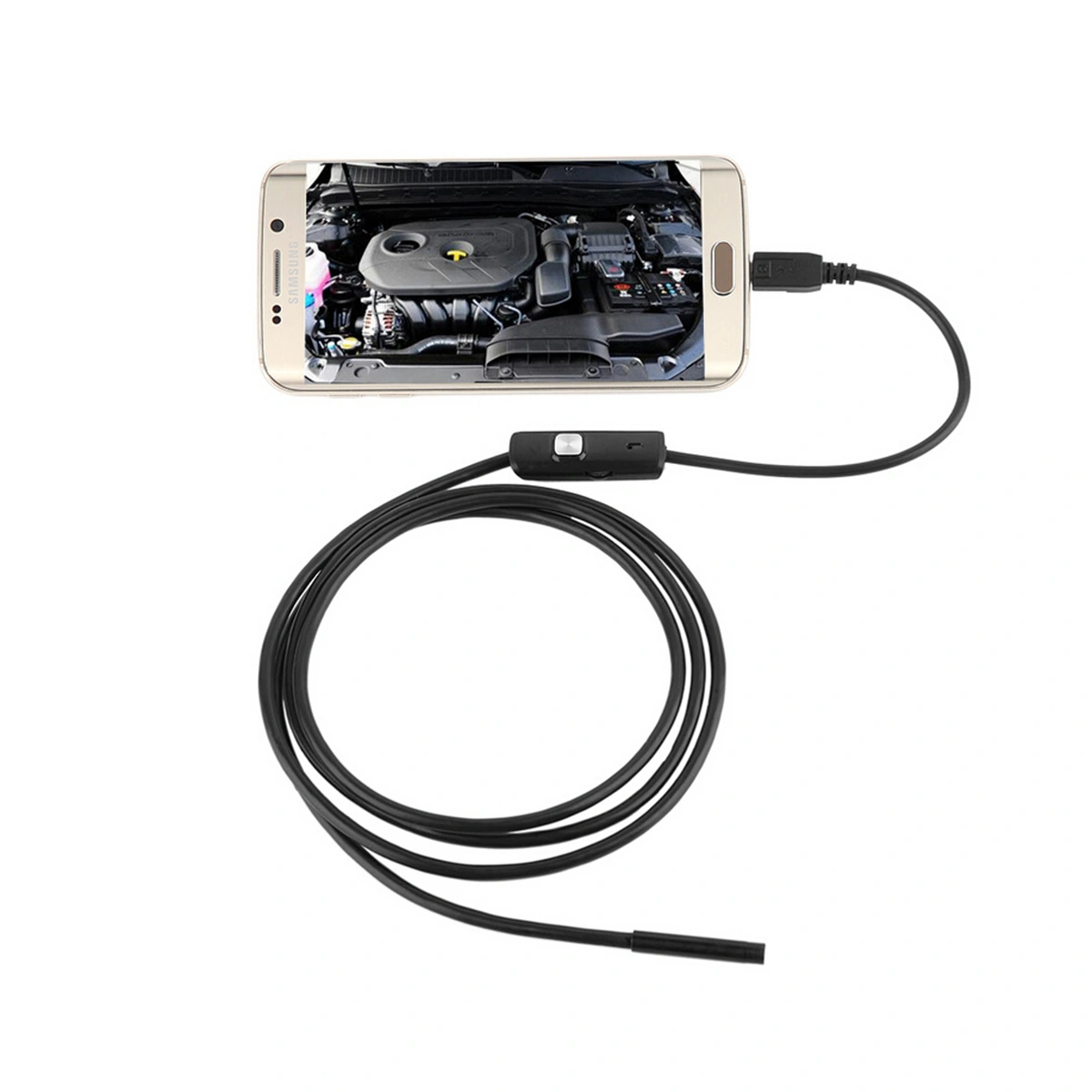 3.5M 7mm 6-LED IP67 Waterproof Inspection Camera for Android Phones (Black)