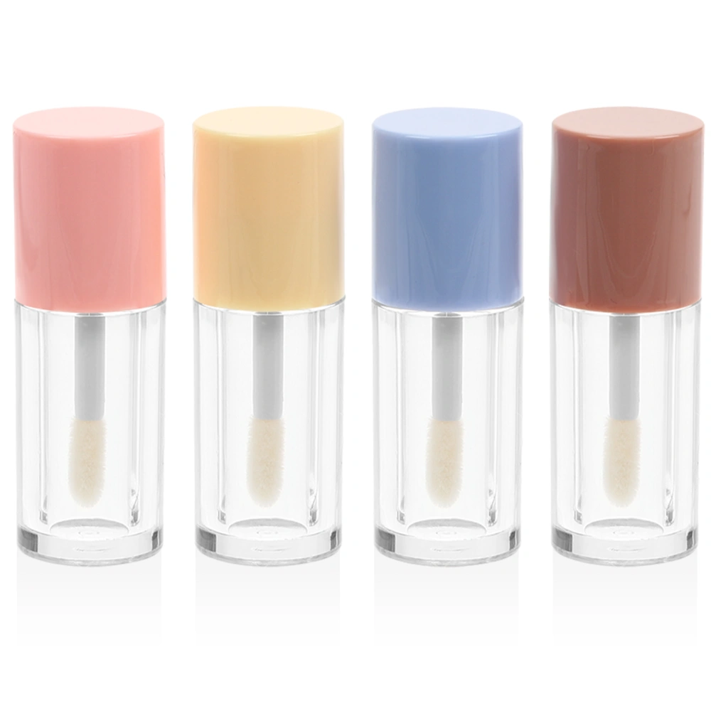 4Pcs Lip Gloss Tubes Transparent Empty Lip Gloss Containers with Wand Lipstick Tubes(2ml)