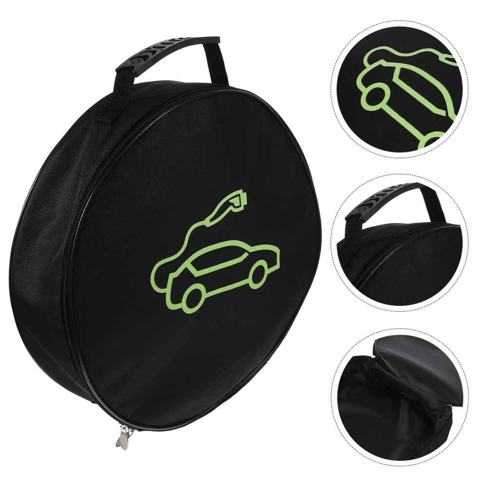 Round Cable Storage Bag EV Cable Bag Portable Cable Storage Bag Polyester Cable Pouch