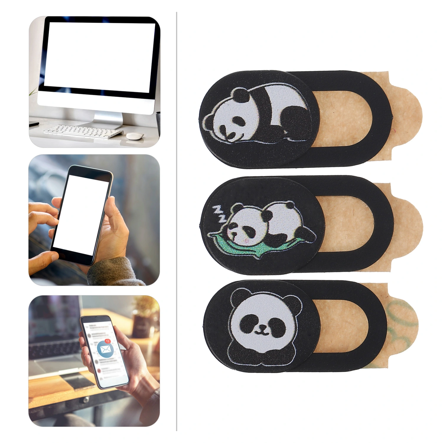 3 Pcs Webcam Privacy Cover Cartoon Phone Webcam Cover Camera Privacy Sticker