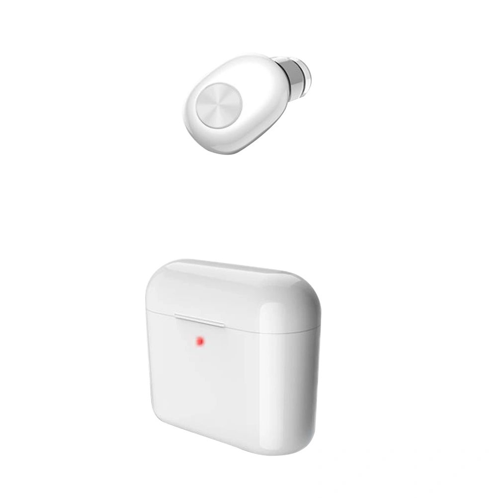 1Pc Mini WirelessEarphones Headset In-ear High Earbuds Sports Workout Running Headphones Answer Call (White)