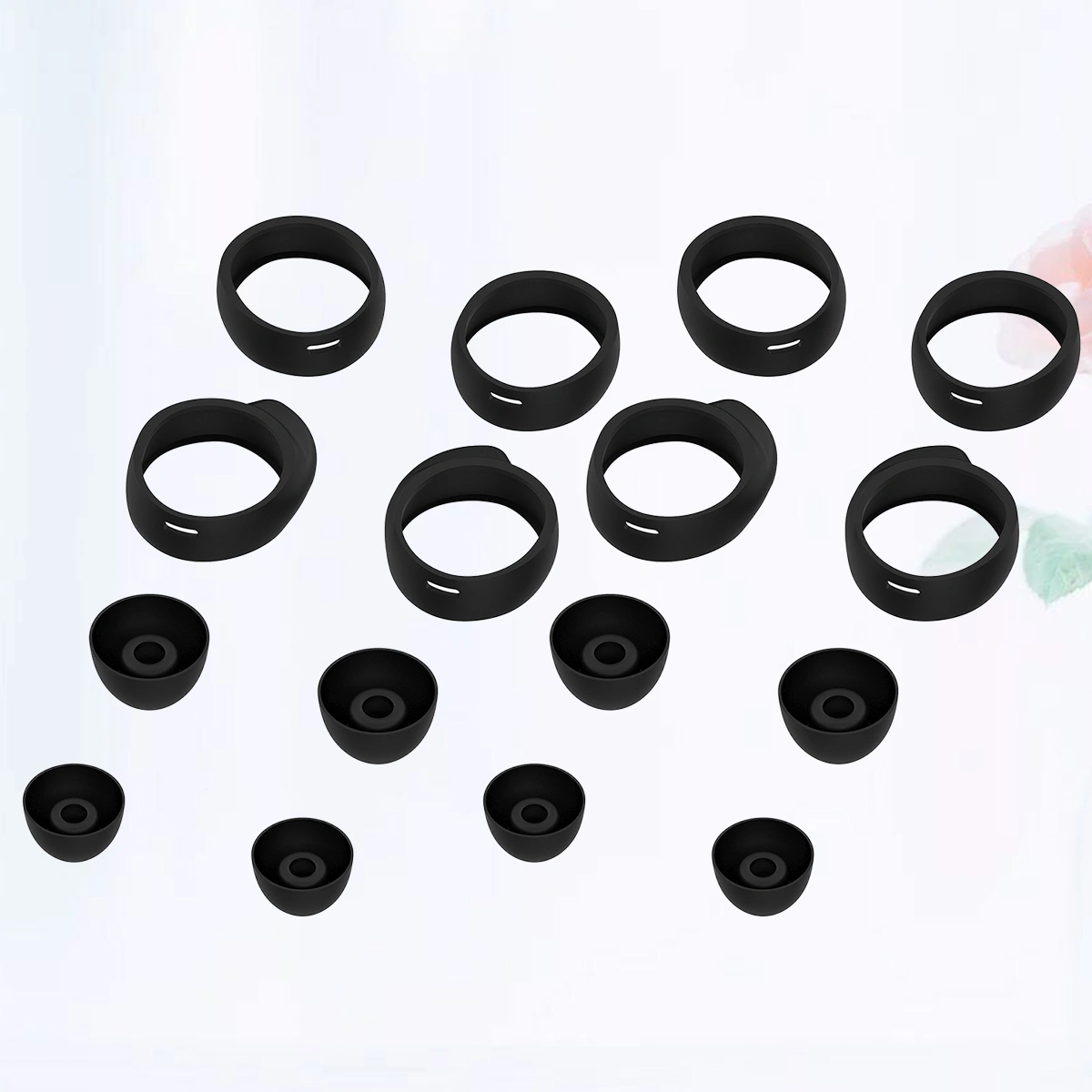 16pcs Earphone Protective Plugs Useful Headset Cover Headset Accessory Compatible for Galaxy Buds/Buds+ (Black)