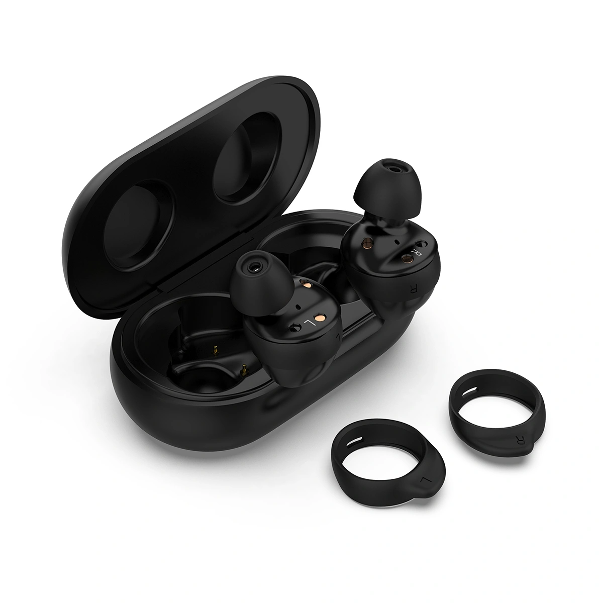 16pcs Earphone Protective Plugs Useful Headset Cover Headset Accessory Compatible for Galaxy Buds/Buds+ (Black)