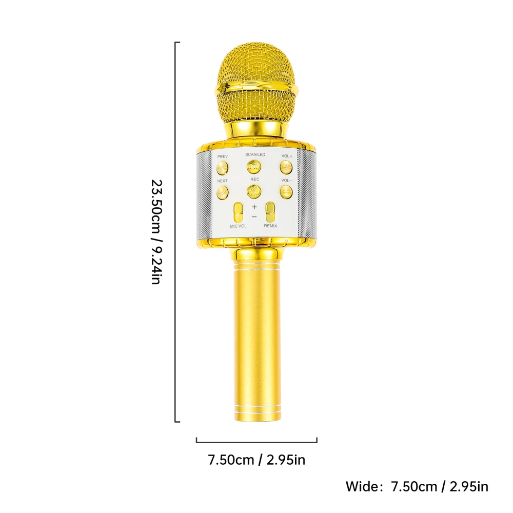 Portable Wireless Microphone Handheld Rechargeable Karaoke Singing Microphone