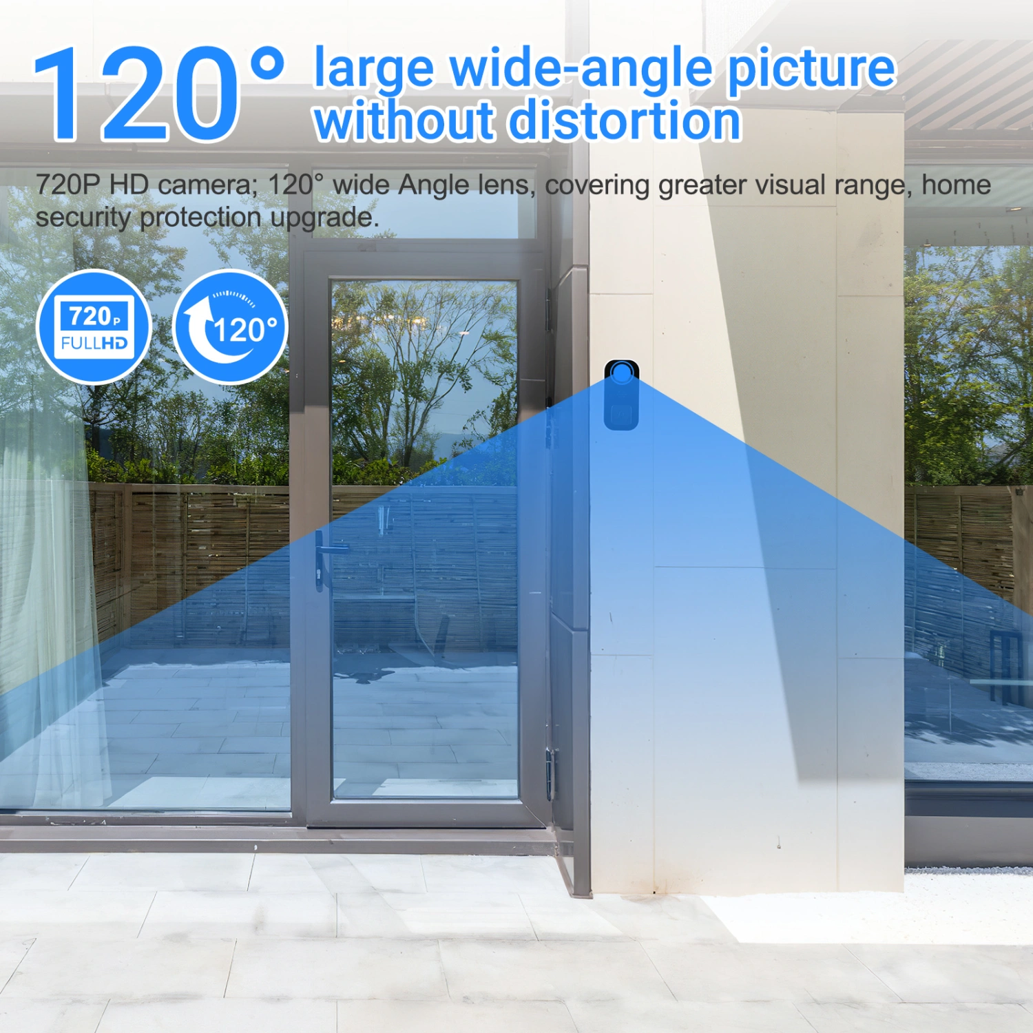 Wireless Video Doorbell Camera Night Vision Two-way Audio Remote Door Bell with Chime for Home Security
