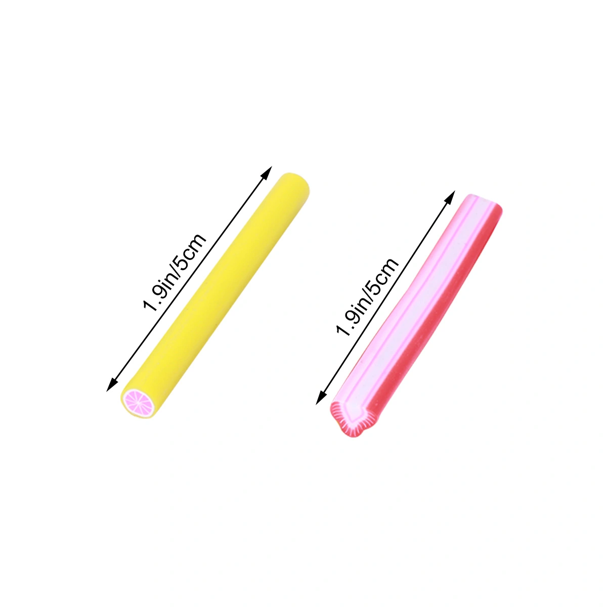 50pcs 3D Nail Art Stickers Manicure Canes Rods Sticks for DIY Nail Decoration 5 x 50 mm (Fruit Style)