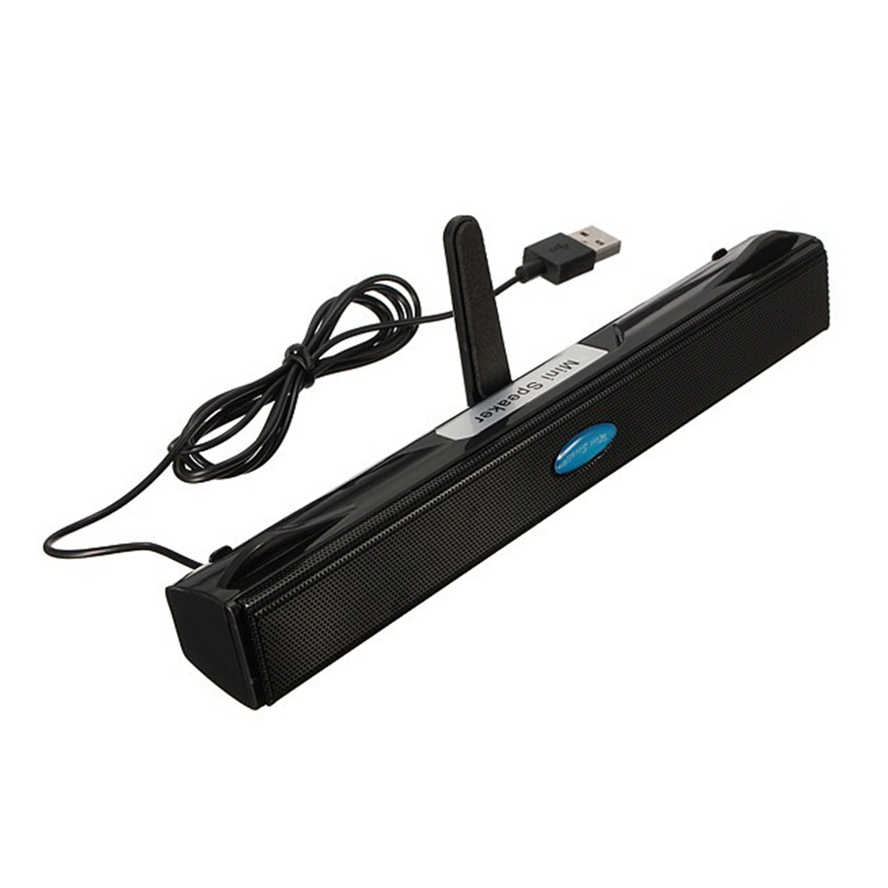 XB-19 USB 2.0 Sound Bar Mini Subwoof Notebook Speaker Soundbar Speaker (Black)