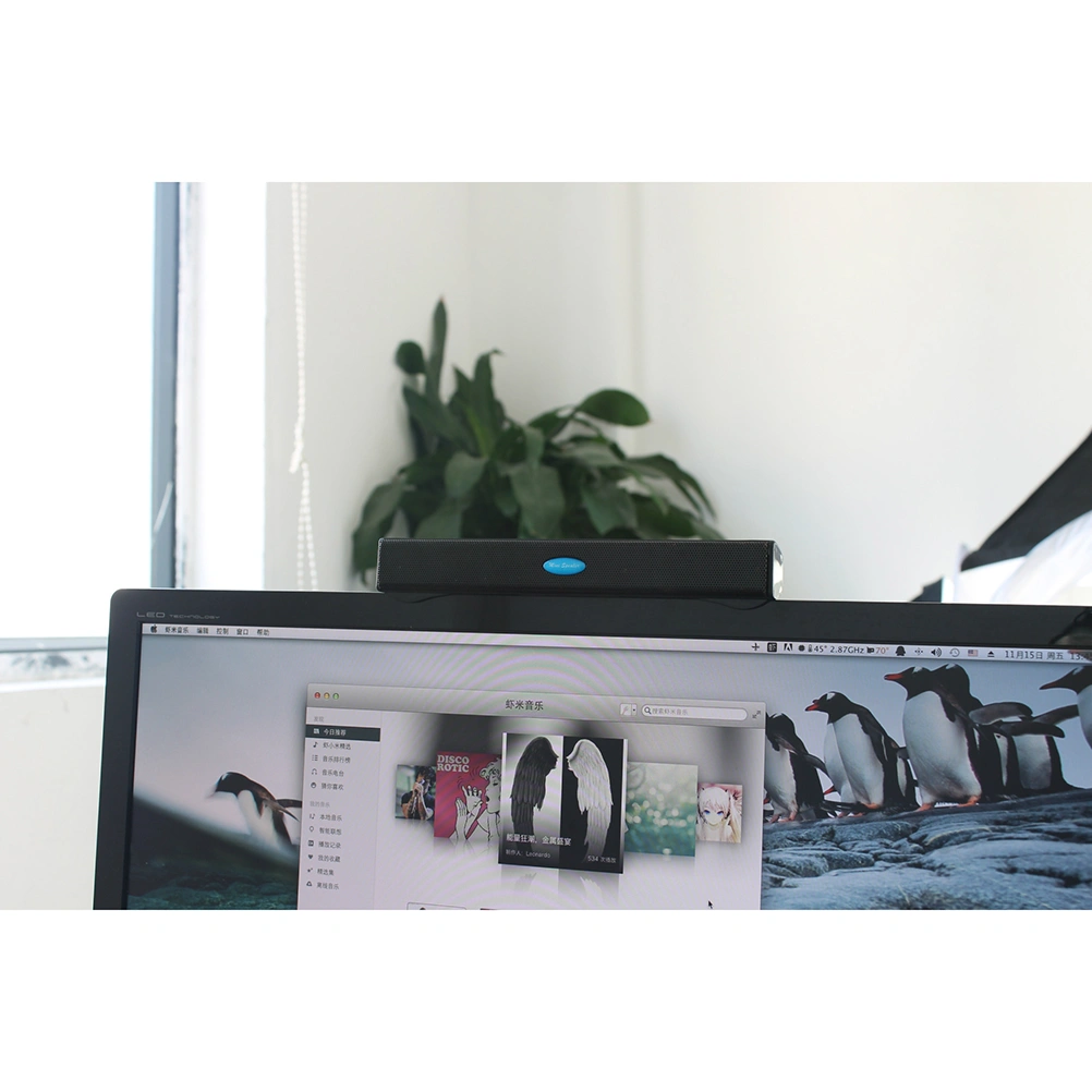 XB-19 USB 2.0 Sound Bar Mini Subwoof Notebook Speaker Soundbar Speaker (Black)