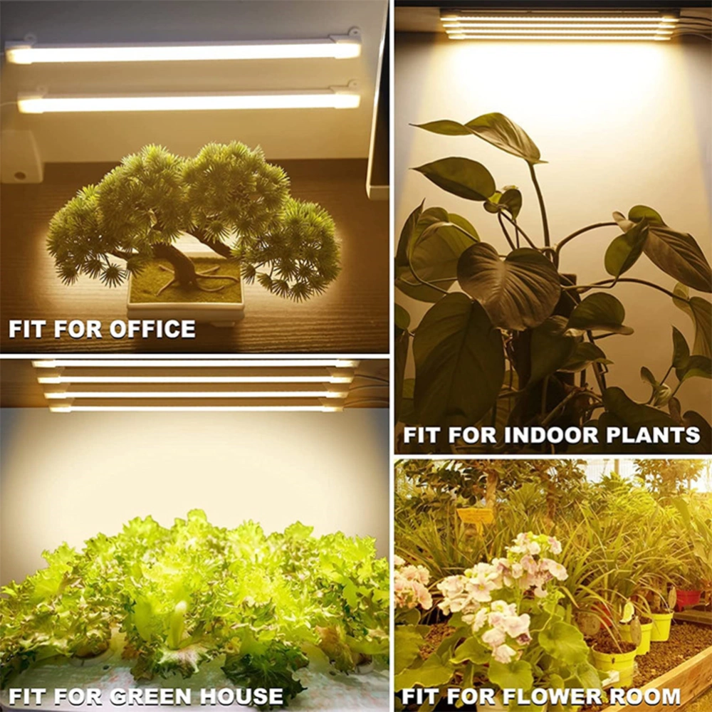 1 Set Plant Grow Light USB LED Grow Light Strips 2 Strips Plant Growing Lamp with Timer for Indoor