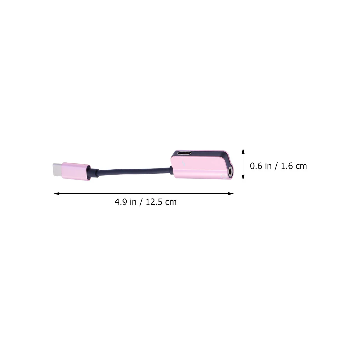 2-in-1USB Type C to 3.5mm Earphone Adapter Charger USB-C Audio Cable 3.5 Jack Headphone Adapter for Phone (Rose Gold)