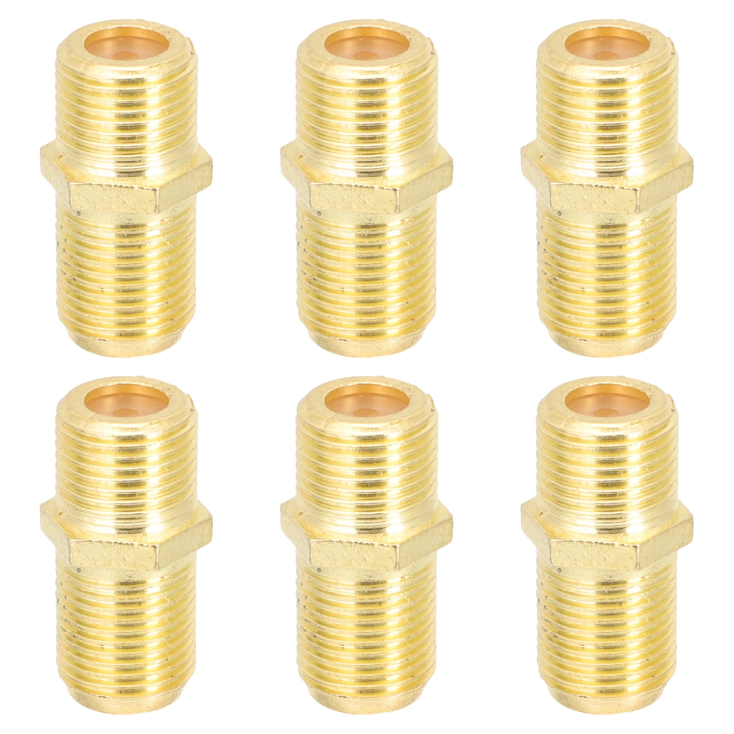 6Pcs Coaxial Cable Connectors F-type Female to Female Coax Cable Extender Adapter for TV Cable