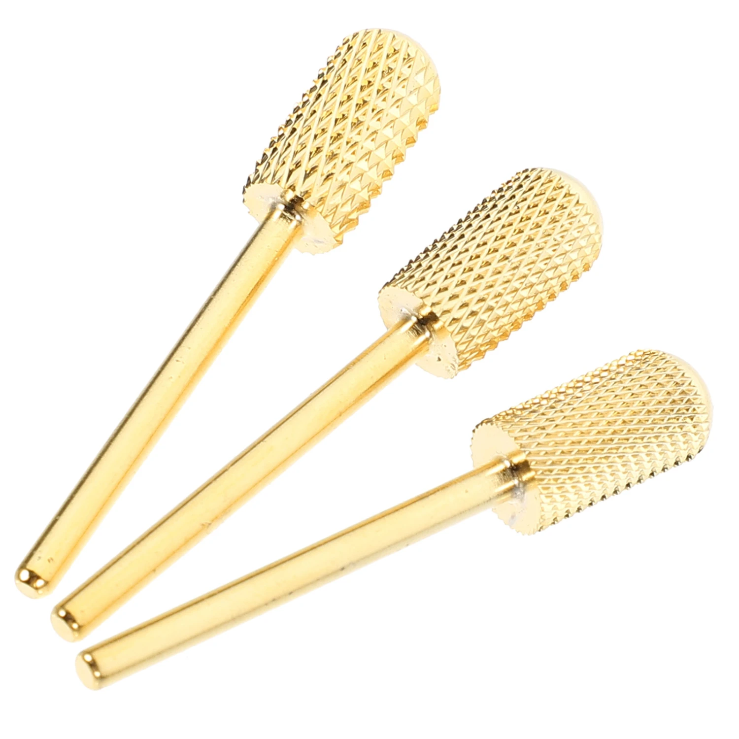 3pcs Nail Drill Bits Metal Nails Drill Bits Women Drill Bit Head Manicure Bits for Home Salon