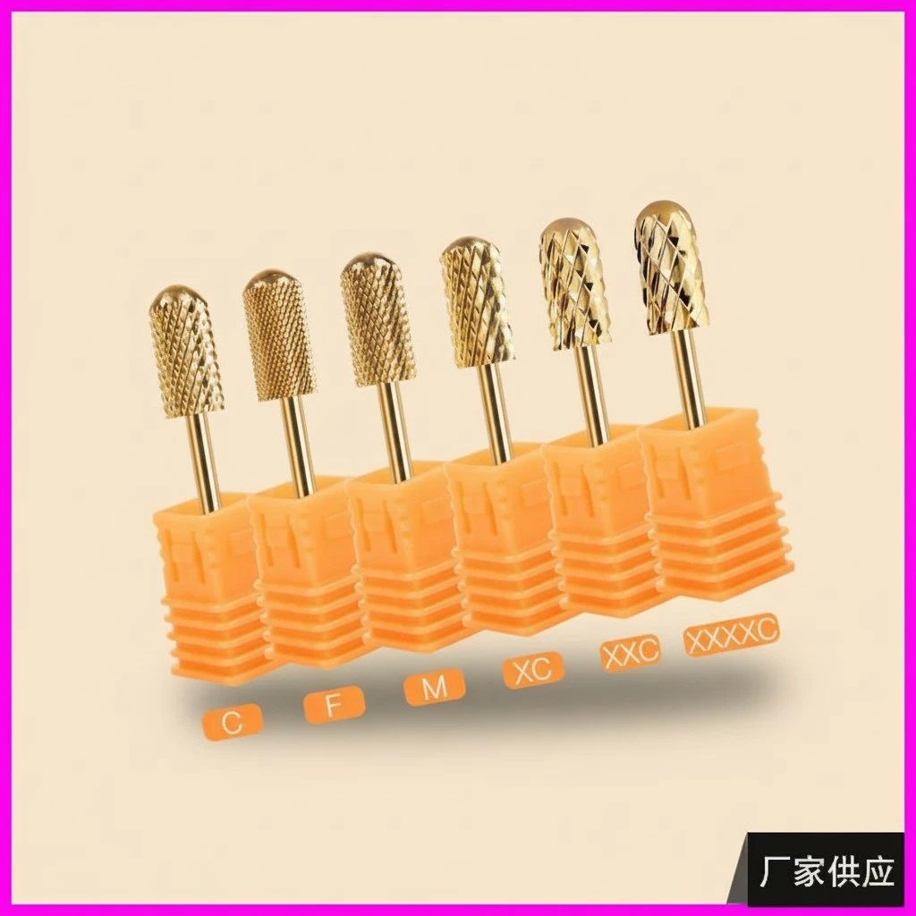 3pcs Nail Drill Bits Metal Nails Drill Bits Women Drill Bit Head Manicure Bits for Home Salon