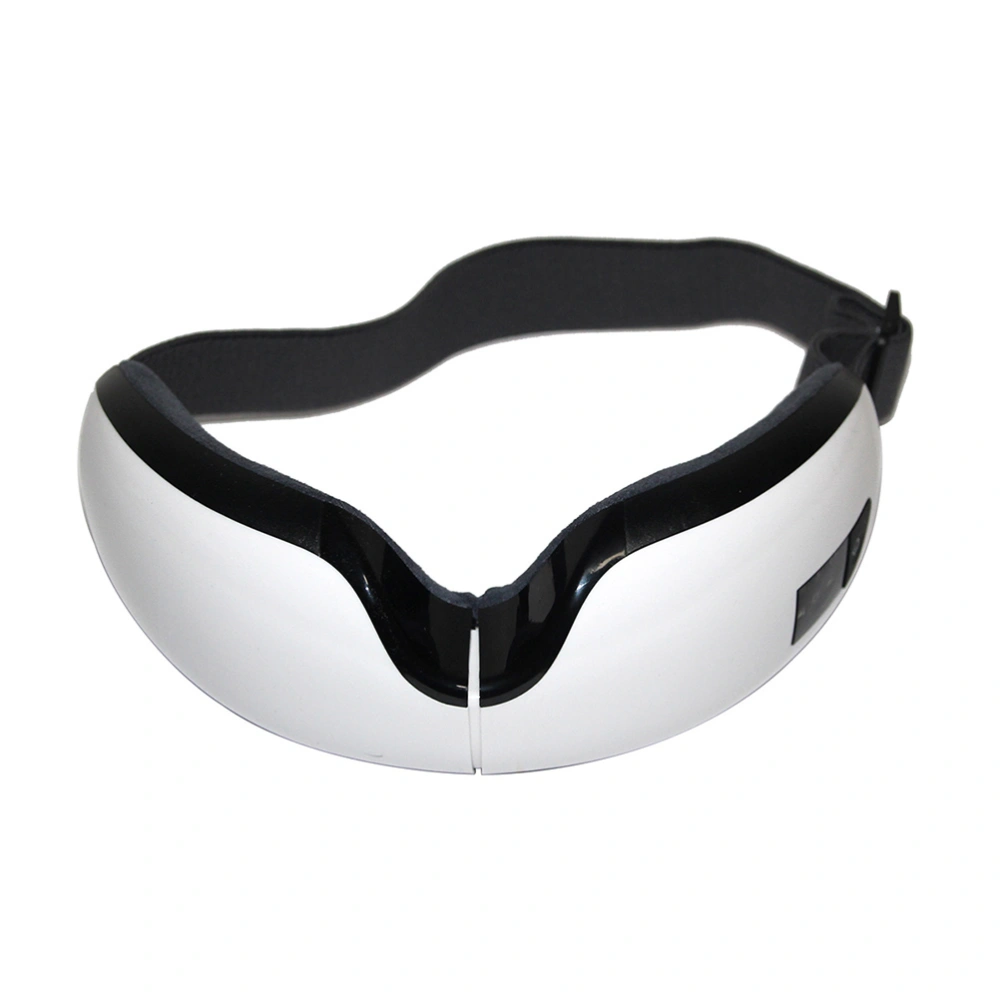 AM002 Eye MassagerCordless Electric Eye Mask Massage Hot Compresses Acupressure Music Headache Stress Relief Massager (White)