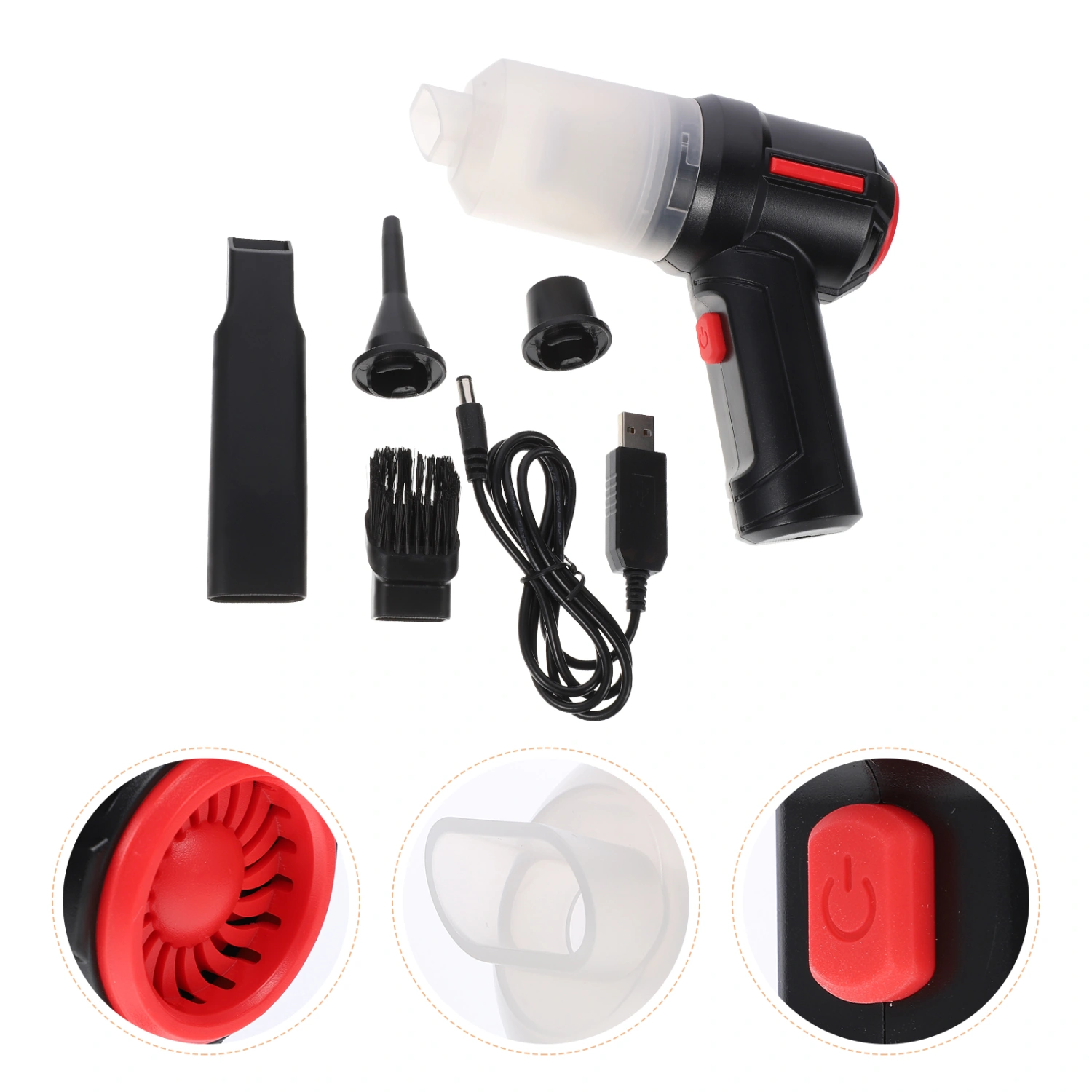 1 Set Car Vacuum Cleaner Handheld Cordless Vacuum Dust Blower For Home Car