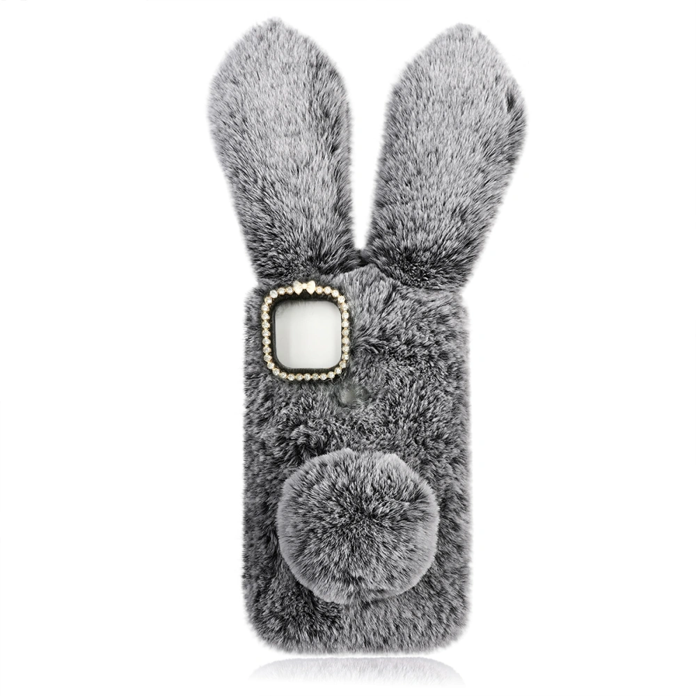 Rabbit-Shaped Phone Protector Fluffy Phone Shell Compatible for Moto G9 Power