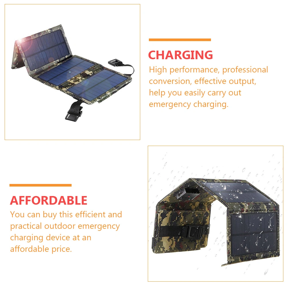 1 Set 20W Solar Panel Charger Professional USB Solar Charging Equipment