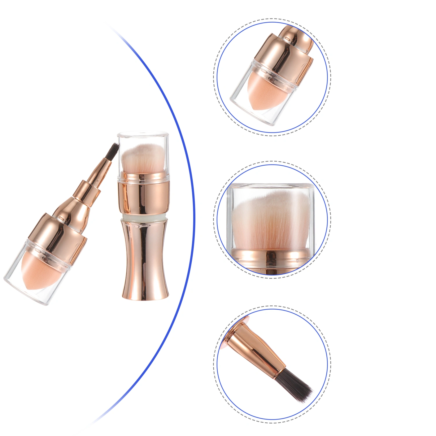 1pc Makeup Golden Brush Portable Makeup Tool Female Makeup Brush Accessory