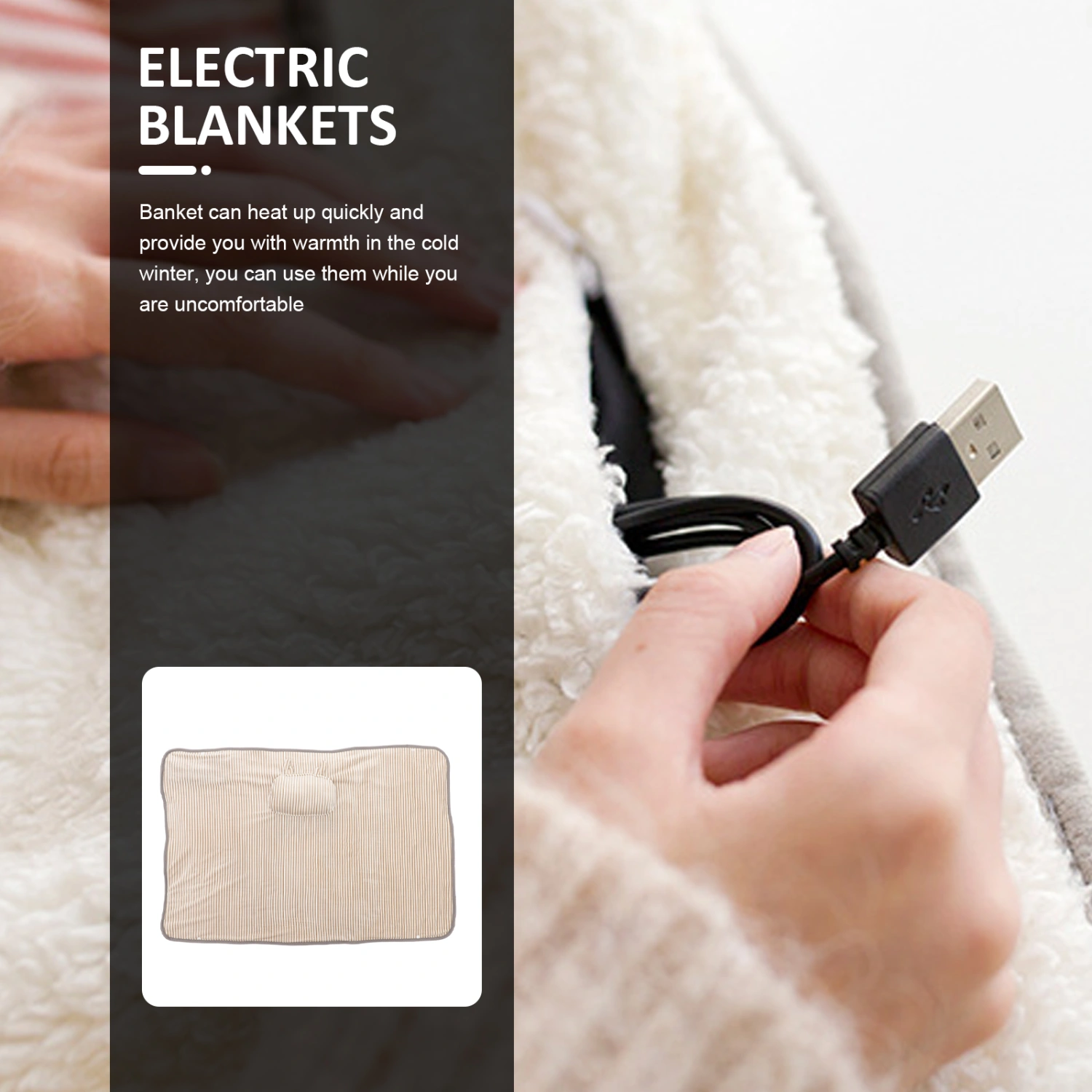 Body Warm Blanket Heating Blanket Winter Office Blanket Warm Blanket USB Blanket