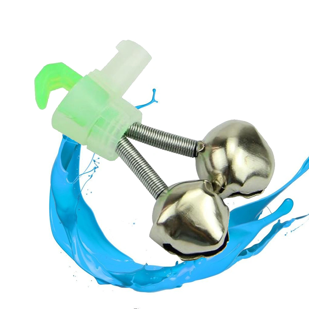 10 Pcs Fishing Rod Alarm Bells Clip Style Dual Bells Rod Clamp Tip Clip Twin Alert Bells