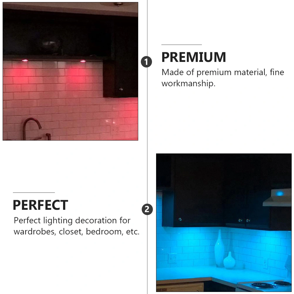 1 Set Dimming Remote Controlled LED Night Light Colorful RGB Cabinet Light