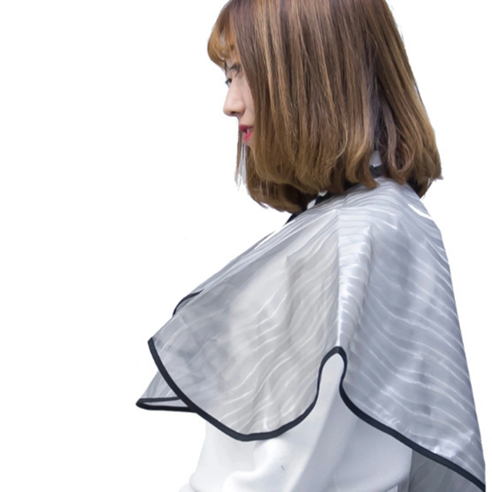 Grey Short Style Hairdressing Cape Waterproof Hair Dye Shawl Reusable Smock Professional Salon Cloak DIY Supplies for Home Barbershop