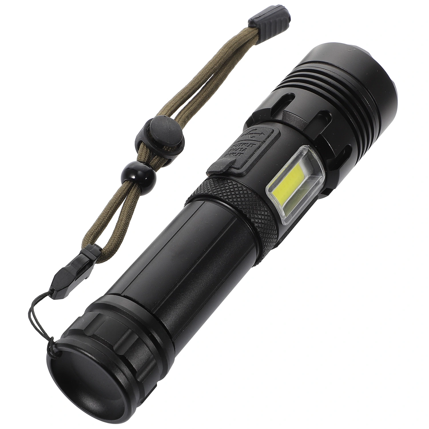 1 Set of Outdoor Flashlight Rechargeable Flashlight Portable Flashlight Telescopic Zoom Flashlight
