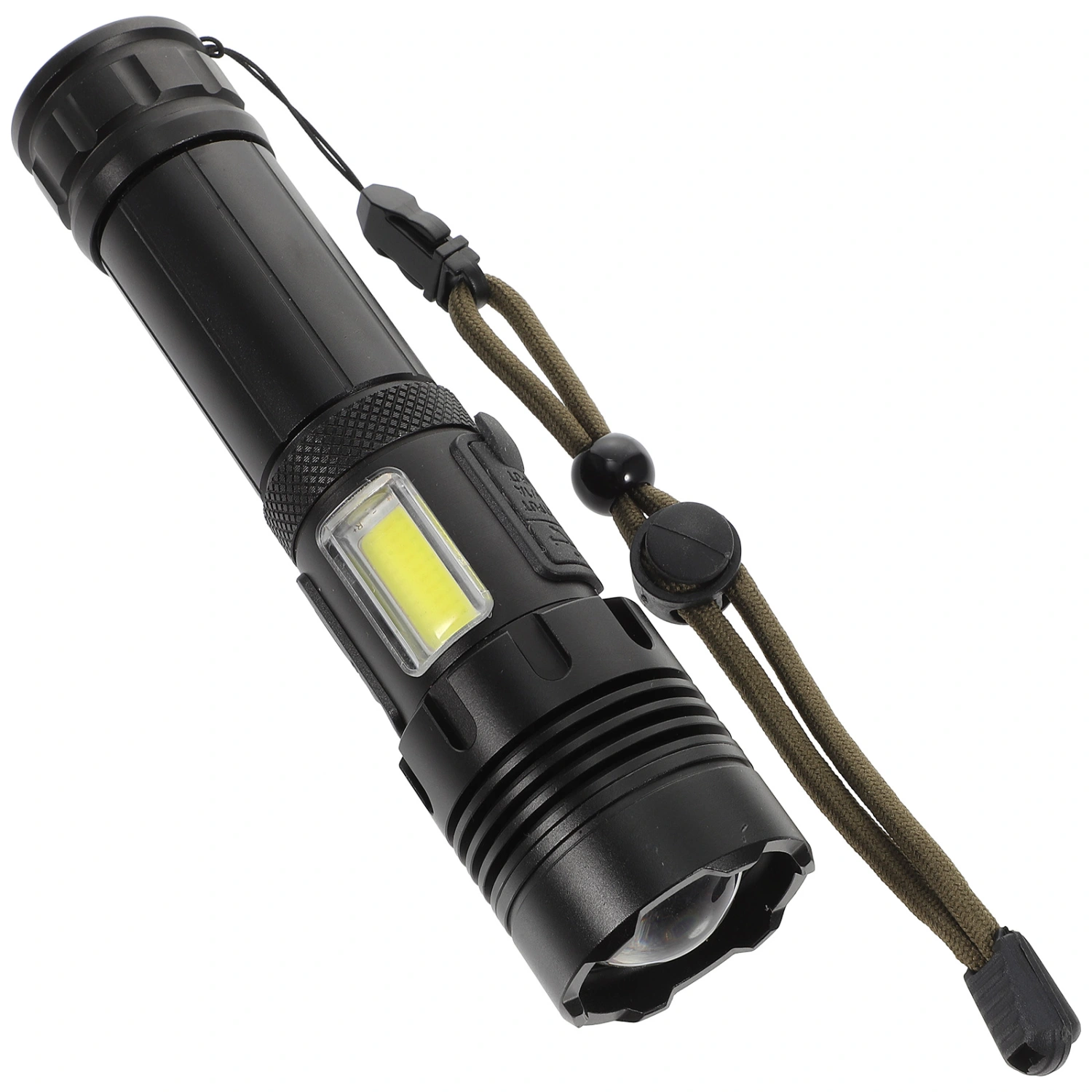 1 Set of Outdoor Flashlight Rechargeable Flashlight Portable Flashlight Telescopic Zoom Flashlight