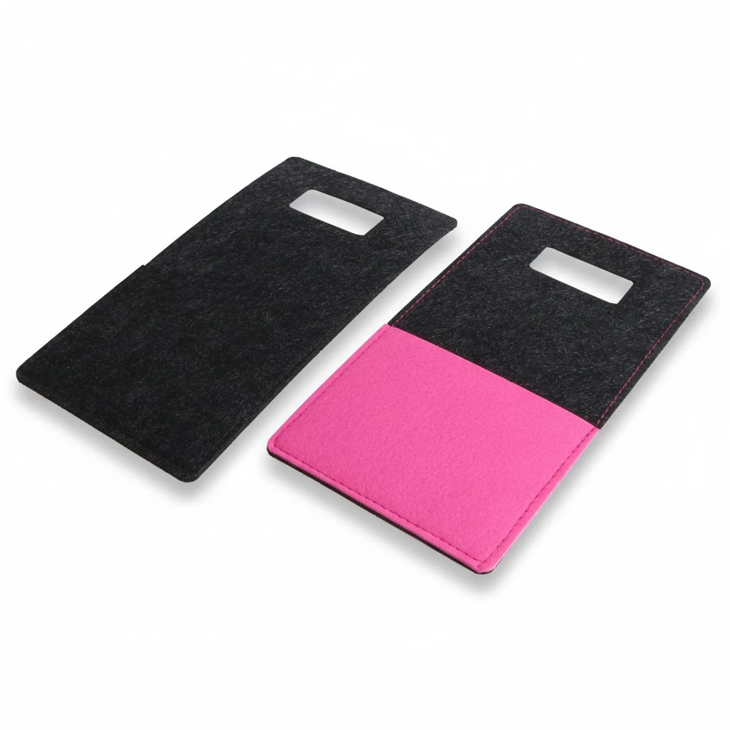 2pcs Wall Hanging Phone Felt Charging Bag Phone Storage Bag Phone Felt Pouch
