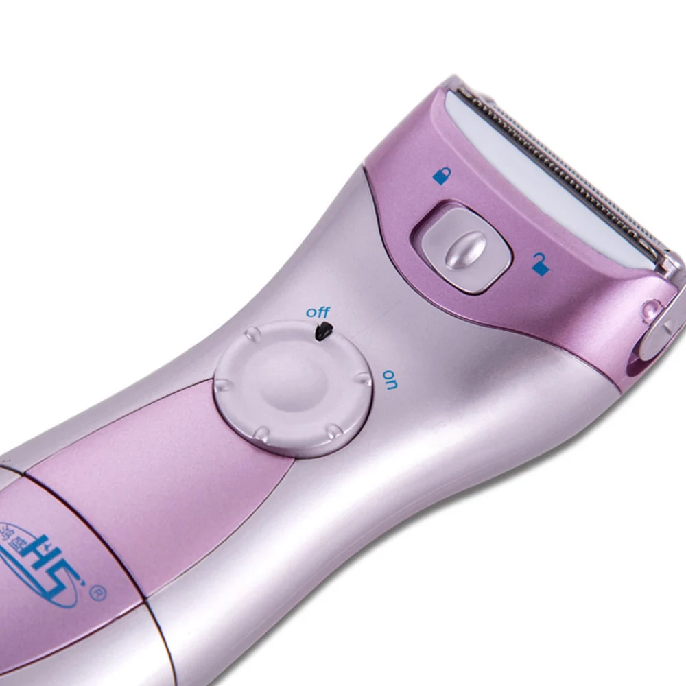 Lady Electric Shaver Female Body Groomer Armpit Leg Hair Shaving Cordless Trimmer Face Shaver for Women without Battery