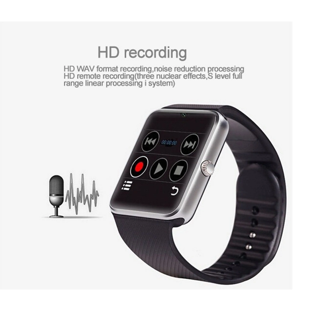 GT08  Smartwatch Smart Watch with SIM Slot and 2.0MP Camera for iPhone / and Android Phones (Silver)