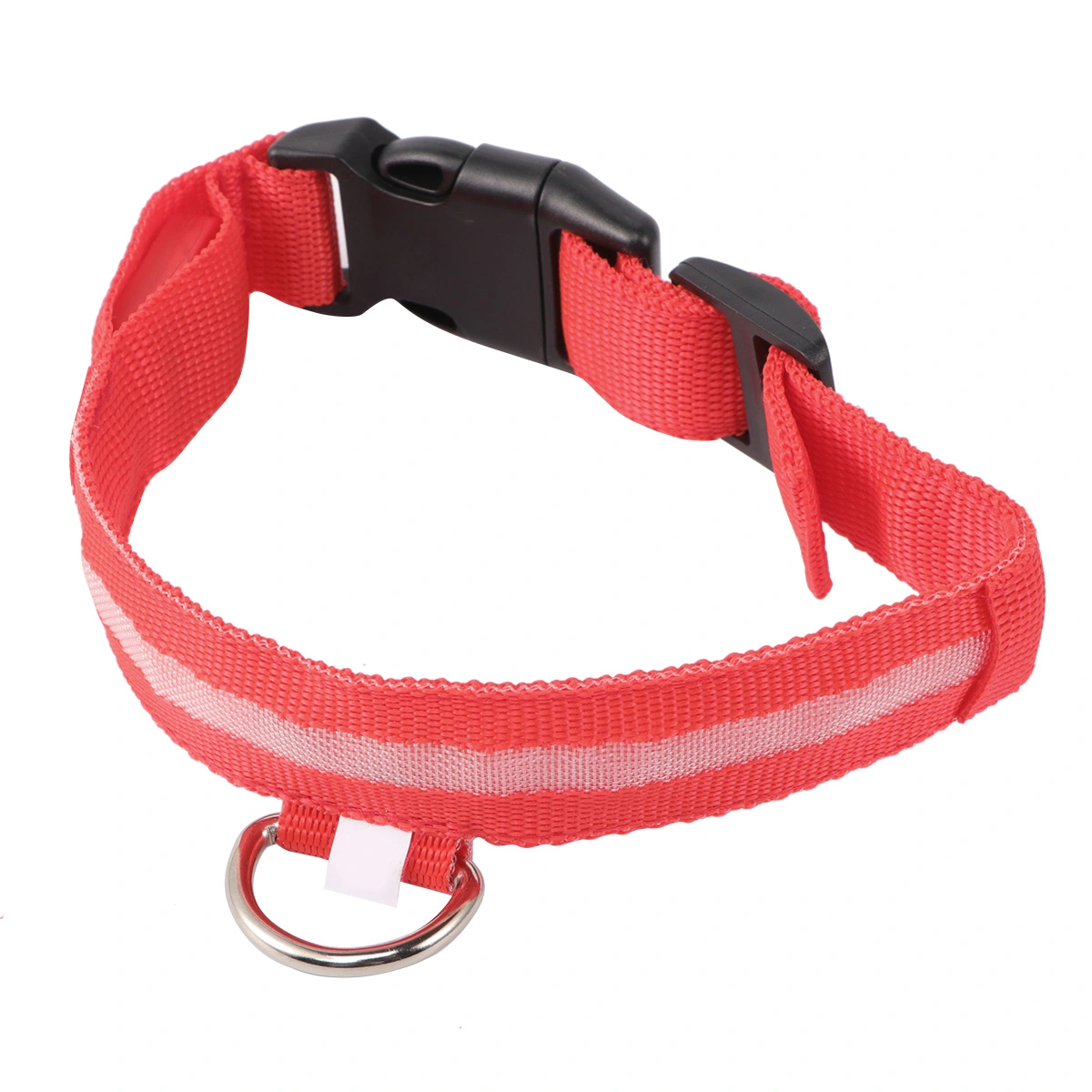 LED Light Pet Ring Luminous Dog Collar Pet Cat Collar Personalized Collars (Red, Charging Style, S)