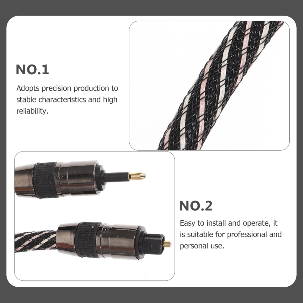 Optical Audio Cable Square To Round Fiber Audio Cable 0.5m Audio Optical Cable