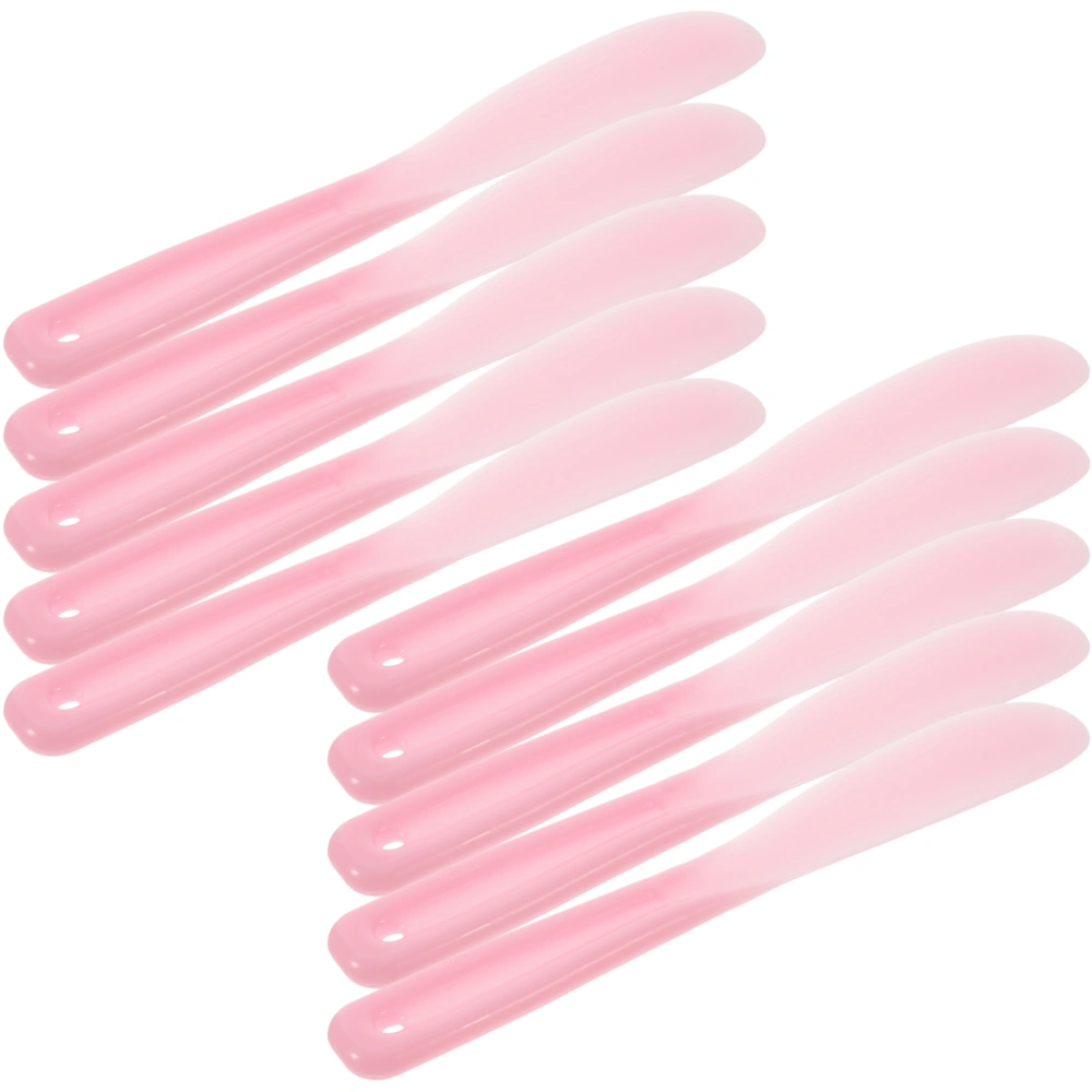 10Pcs Cosmetics Mixing Spatulas Silicone Cosmetic Makeup Spatulas Multifunctional Mixing Tools