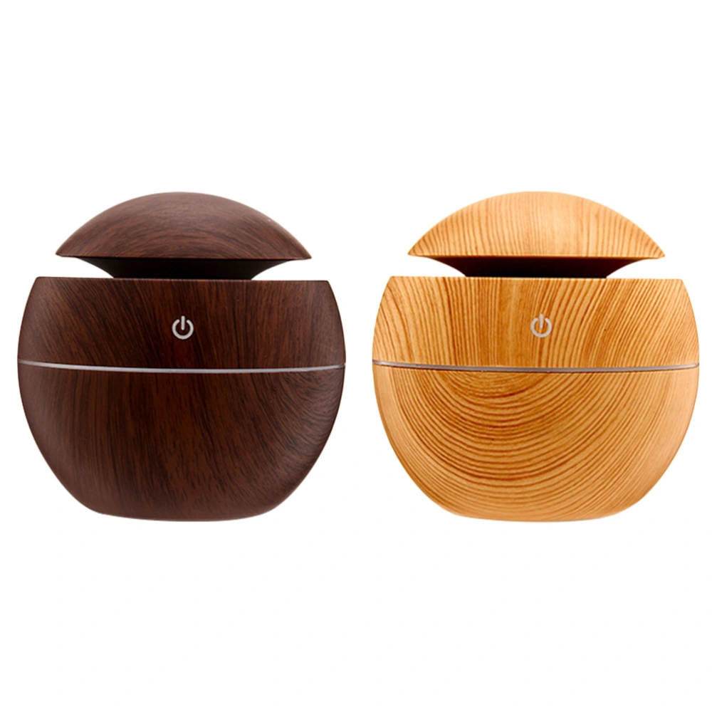 2pcs Car Mini Humidifier Wood Grain Humidifier USB Car Humidifier Household Humidifier (Deep Color Light Color)