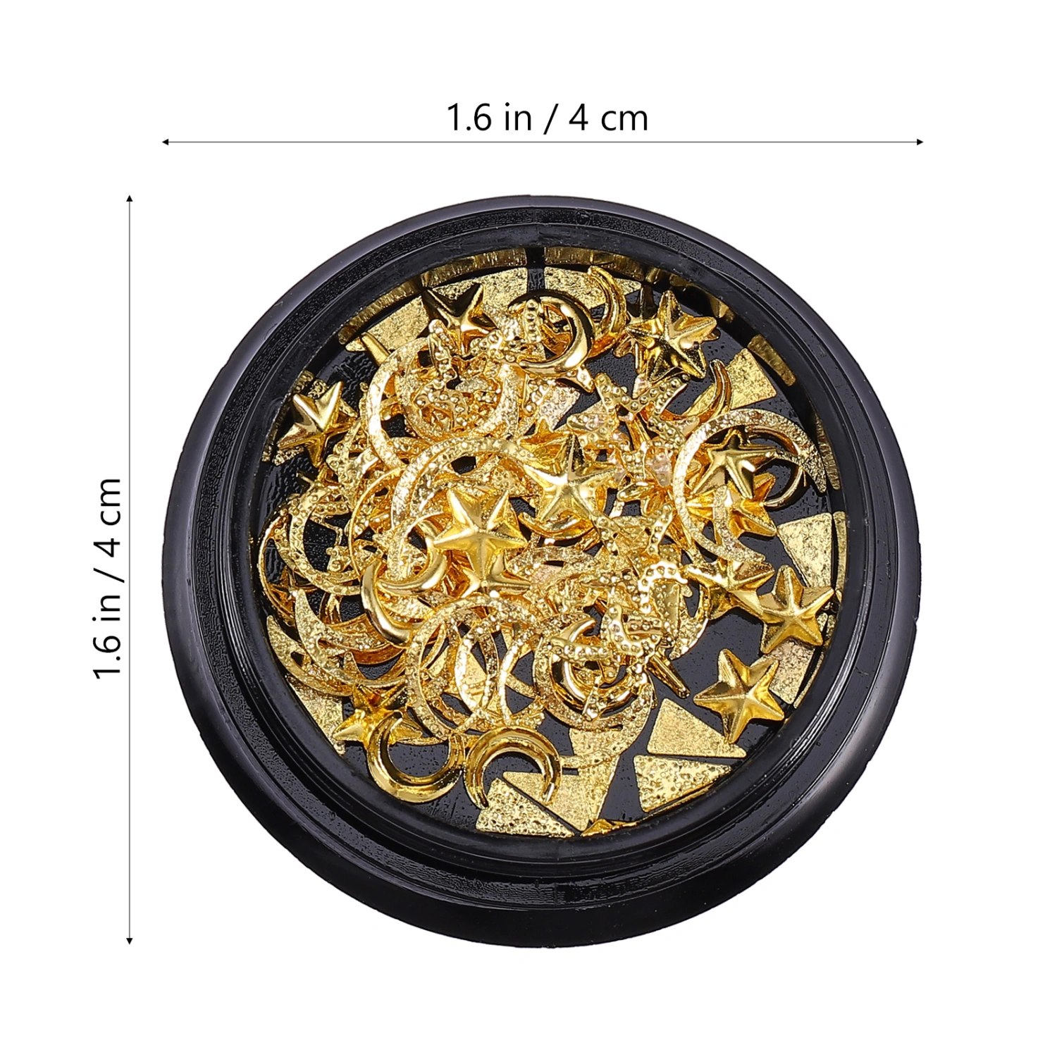 1 Box DIY Gold Moon Star Nail Charms Manicure Glitter Alloy Nail Art Decoration