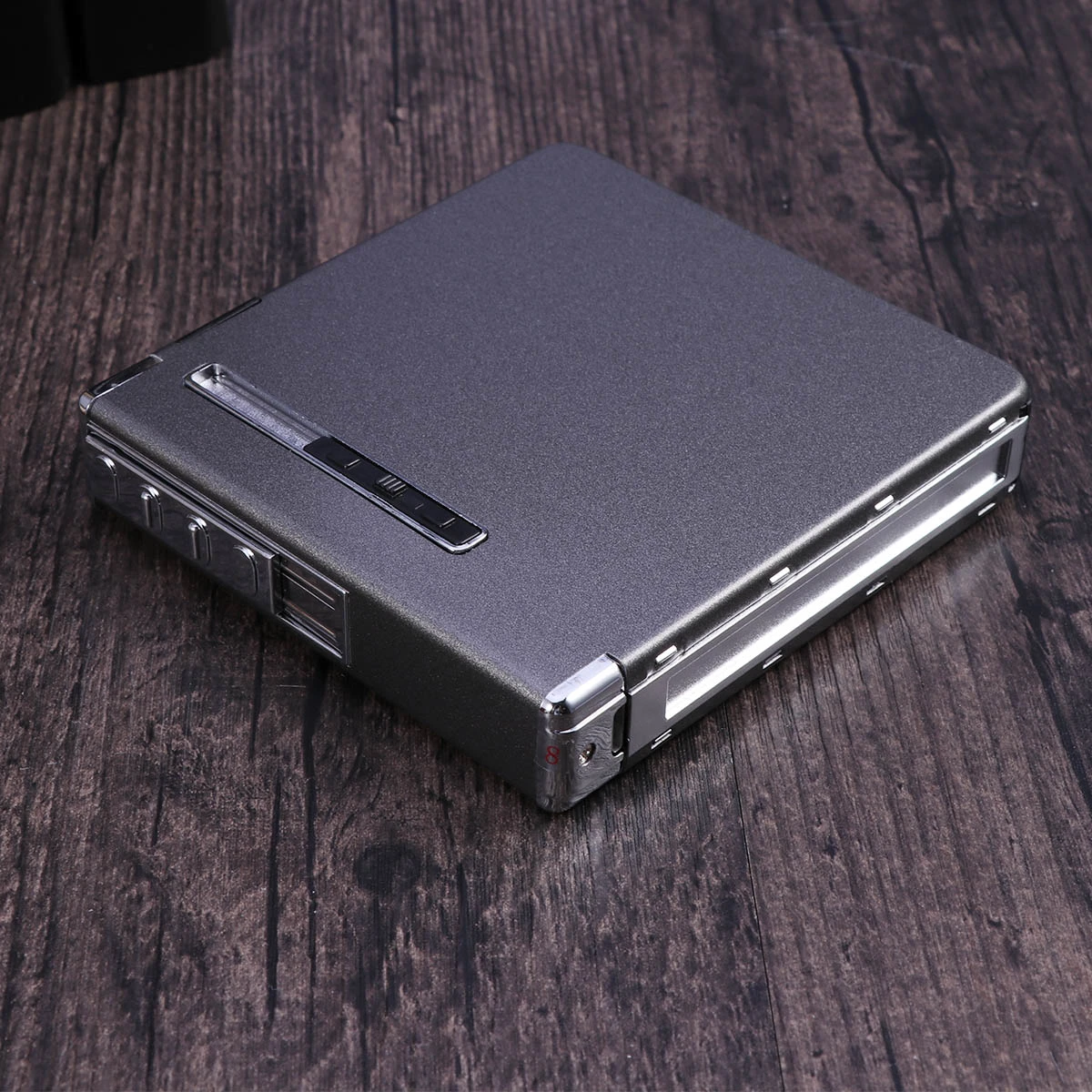 Electric USB Rechargeable Cigarette Lighter Cigarette Case Electronic Cigar Lighter (Grey)