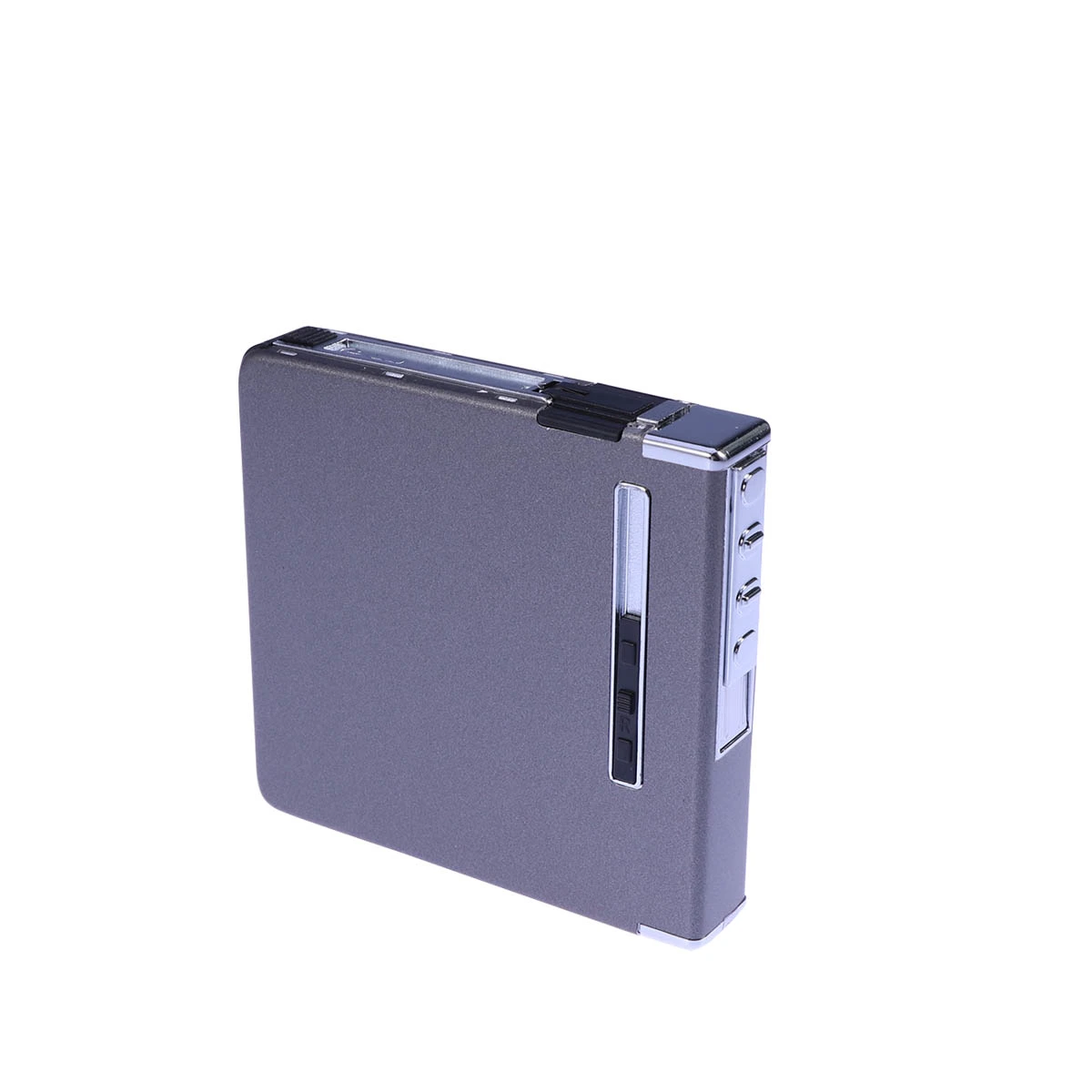Electric USB Rechargeable Cigarette Lighter Cigarette Case Electronic Cigar Lighter (Grey)